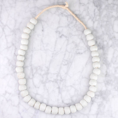 White Recycled Beads