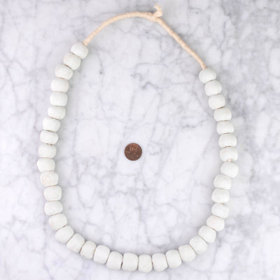 White Recycled Beads